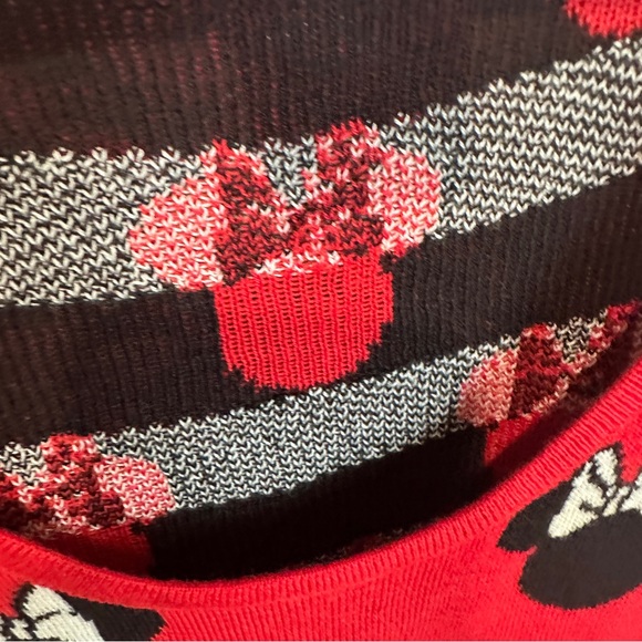 Minnie Mouse Sleeveless Sweater Women's L Red Disney Cartoon Pullover Vest - Picture 6 of 6
